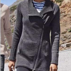 Athleta Chill Factor Wool Zip Sweater Jacket XS